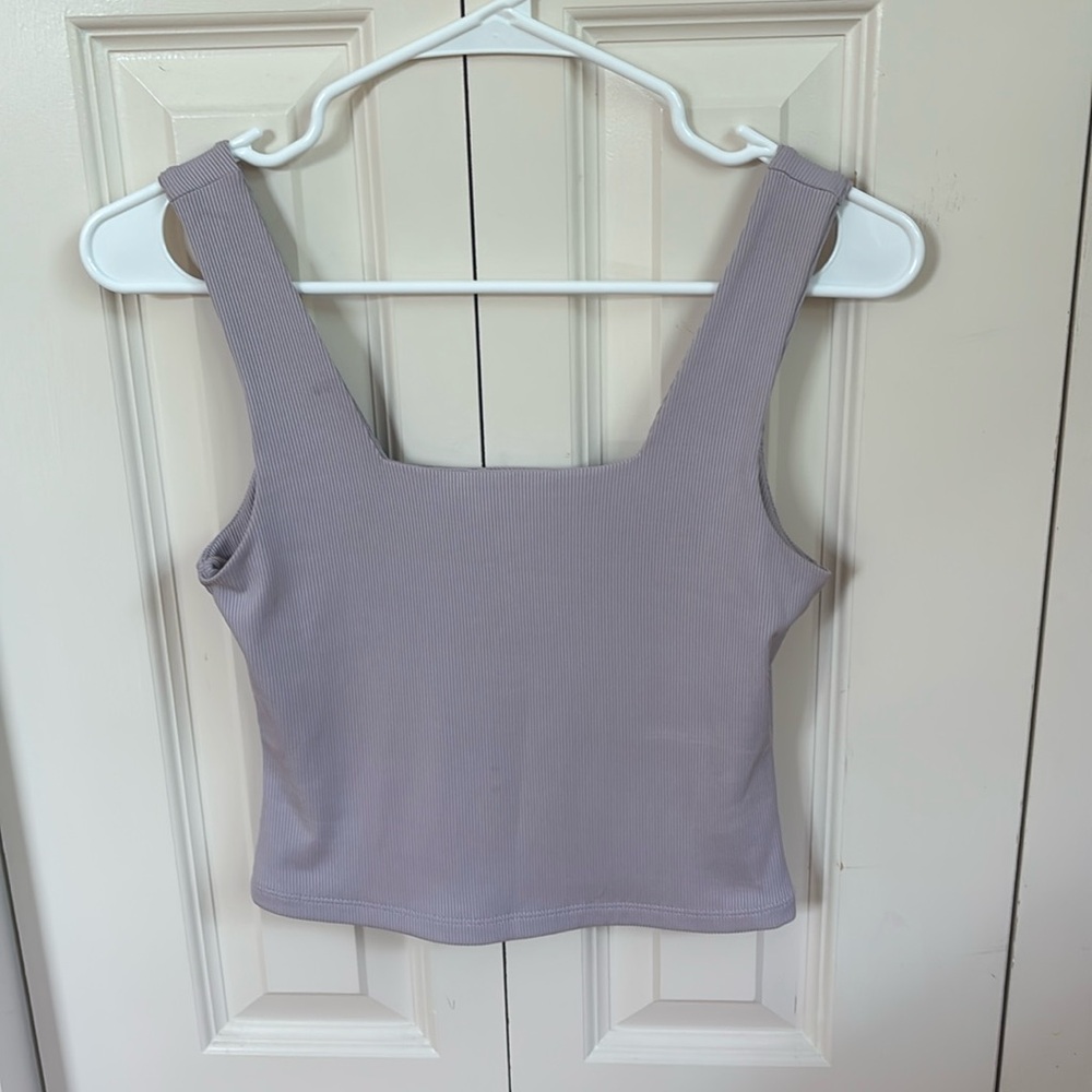 Women's Gray Ribbed Tank Top